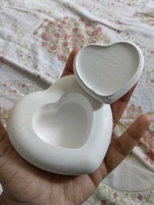 Charming White Heart container