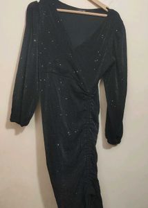 Sparkly Black Long Sleeve Dress For 34 Bust