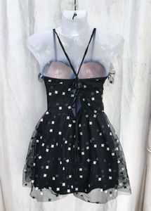 27158. Cute Black &amp; White Polka Dot romper