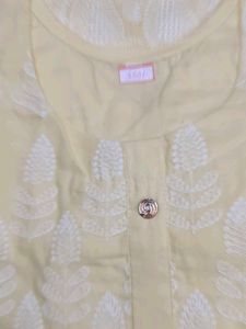 Light Yellow Chikankari Kurta
