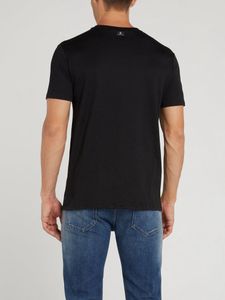 AUTHENTIC ROBERTO CAVALLI BLACK BAROQUE PRINT Tees