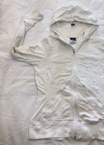 Cream Nike Dri-FIT Zip-Up Hoodie