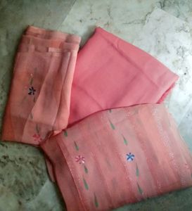 4piece Shimmer Jacket Mix Suit Set Unstitched