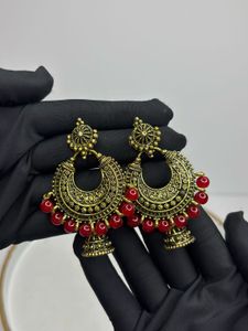 Exquisite Traditional Gold Tone Earrings
