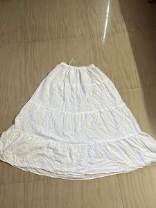 White Tiered Maxi Skirt