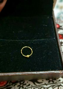 Elegant Gold Nose Ring with Bead