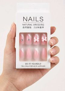 Pink Bow Press-On Nails 🎀