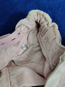 Pink Denim Shorts with Embellishments