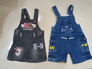 combo of 2 ,😘Cute Denim Overalls for Boys