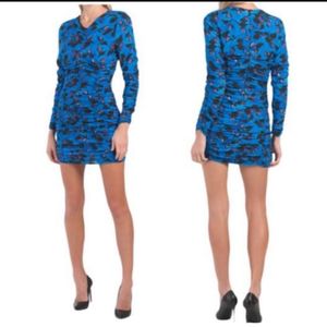 Zara Brand New Floral Mini Dress With Shoulder Pad