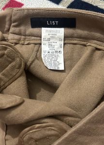 Women Beige Tailored Tapered Fit Trouser/pant