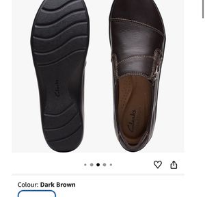 Clarks Black Leather Zip Shoes