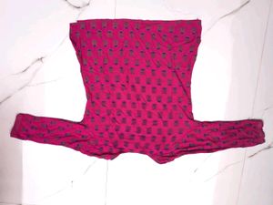 Vibrant Pink Printed Kurta