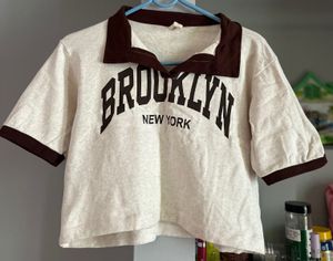 Brooklyn New York Cropped Polo Top