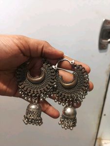 Peacock Jhumka Earrings with Pearls