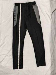 Stretchable Black Track Pants