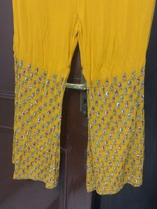 Beautiful Yellow Kurta Set with Sharara