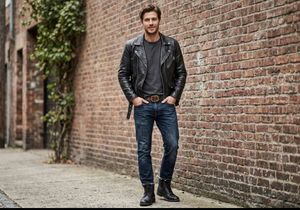 Carlton London Black Leather Boots for Men