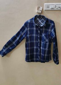 Roadster Reversible Blue Checked Shirt