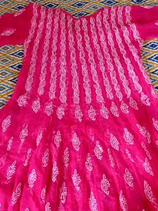56 Kali chikankari kurti with cotton innar