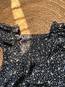Floral Puff Sleeve Off-Shoulder Top