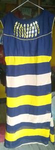 Fancy Kurti dark blue &amp; yellow colour kurti