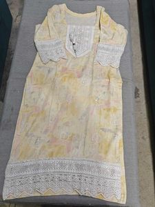 Stylish Yellow Embroidered Kurta with dupatta