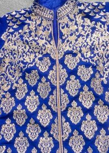 Royal Blue Embroidered Kurta with dupatta