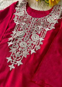 Most Demanding Readymade Pink Kurta Set