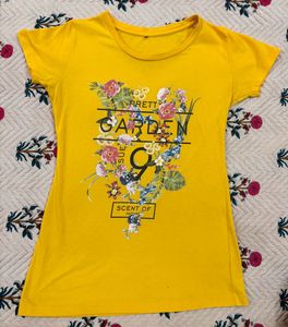 Yellow Printed T-Shirt