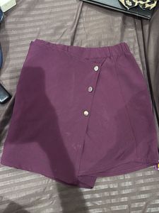 Stylish Skort with Button Detail