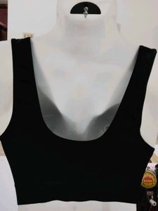 Premium Black Lace Seamless Sports Bra