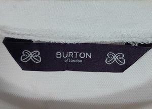 Burton White Printed Crop Top (Women)