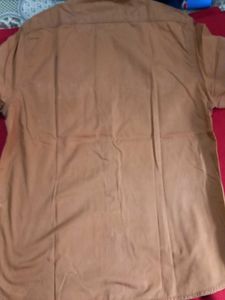 Men's Brown Casual Shirt chest pocket