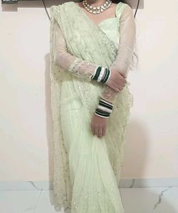 Elegant Light Green Saree