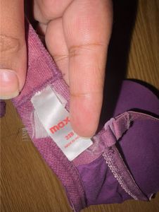Purple Padded Bra with Bow Detail