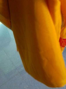Vibrant Yellow Saree with Embellished Border