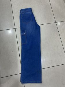 Blue Denim Cargo Pants