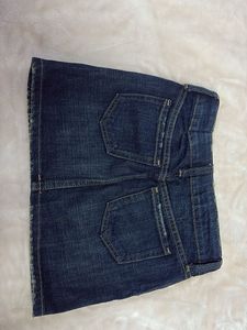 Classic Distressed Denim Mini Skirt