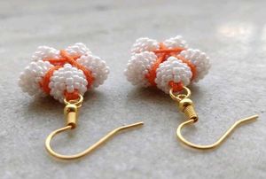 Handmade Beaded Flower Earrings