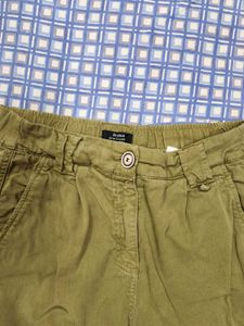 BERSHKA |Olive Green Jogger Pants
