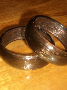 Black and Gold Glass bangles