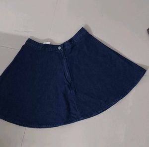Denim Flare Skirt