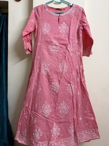 Pink Embroidered Kurta