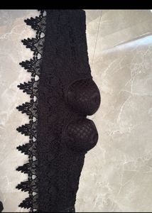 Elegant Black Lace Bustier Top