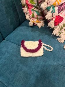 Set of 2 Handmade Crochet Clutch with Pearls
