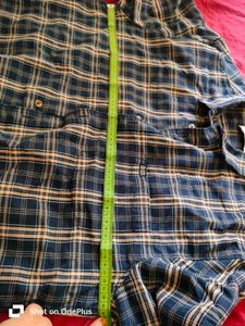 Men's Navy Blue Plaid Shirt