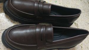 Littlebox Chunky Sole Brown Loafers