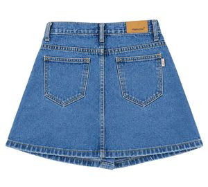 Classic Blue Denim A-Line Skirt