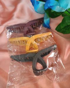 Set of 3 Colorful Claw Clips